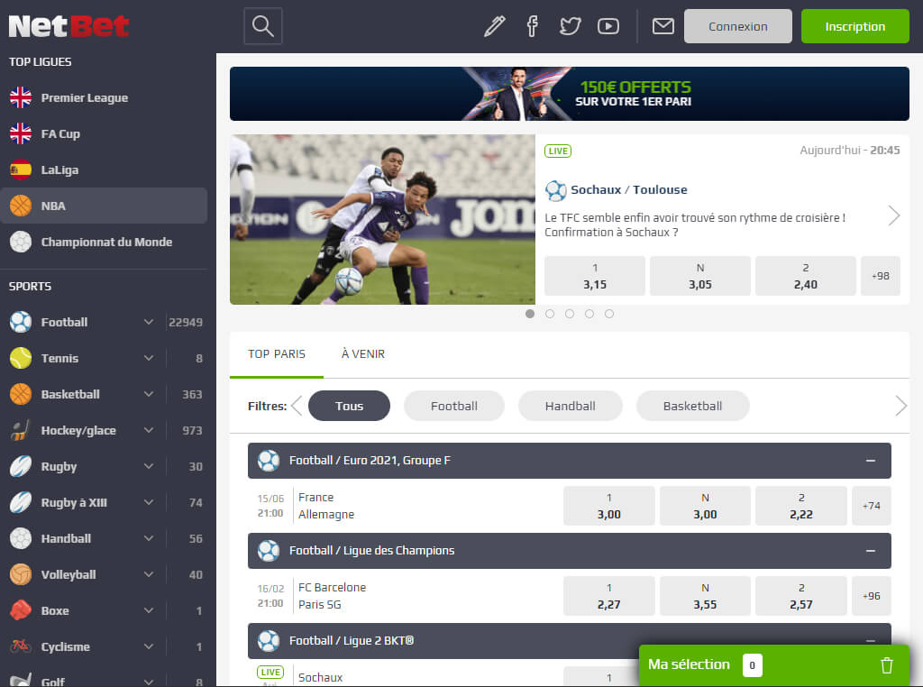 Pariez sur Netbet
