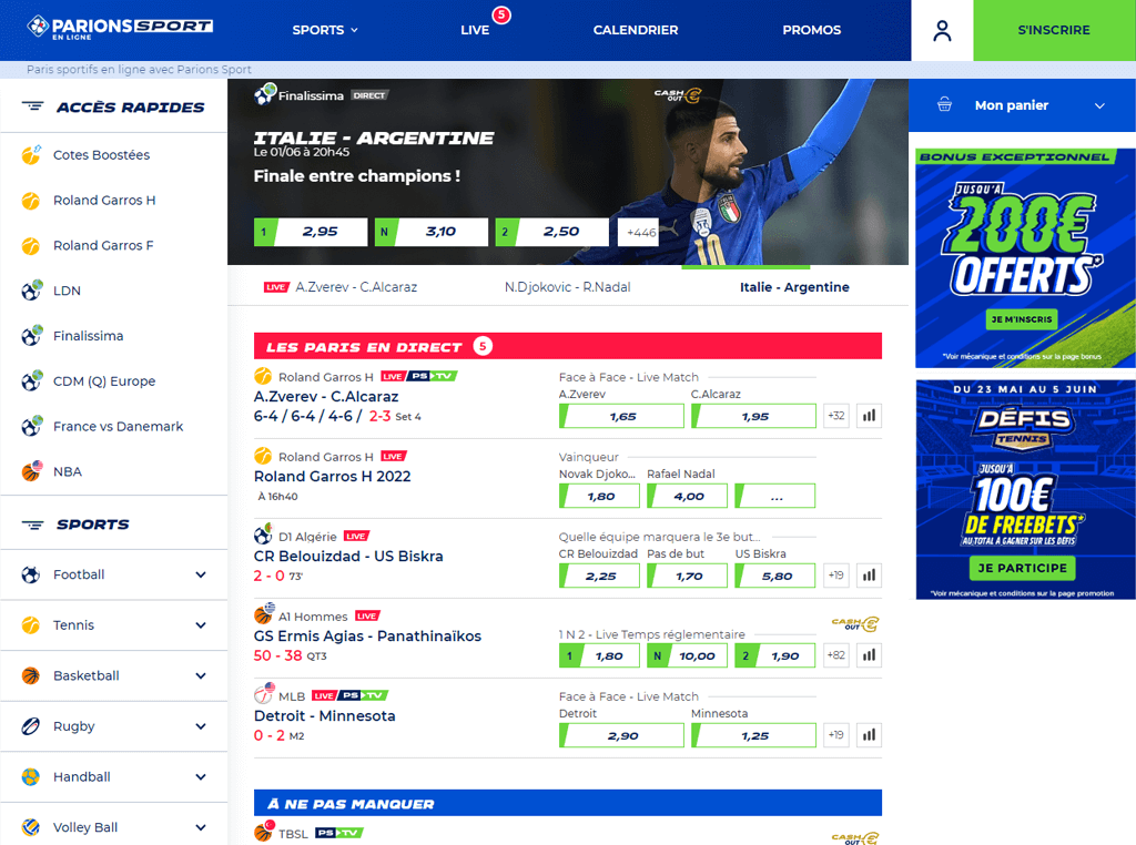 Pariez sur Parions Sport