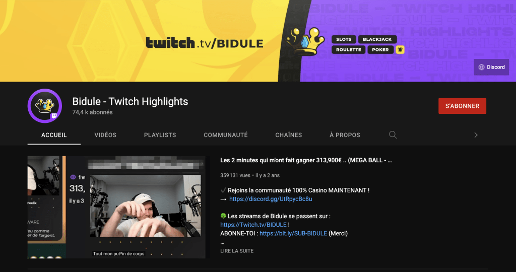 chaine youtube bidule