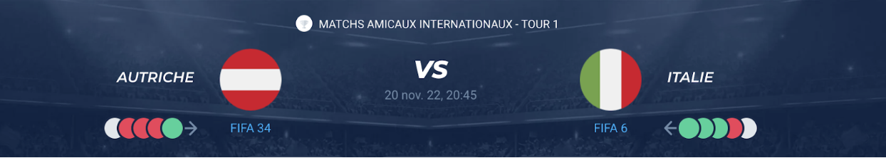 Lire la suite à propos de l’article Autriche vs Italie