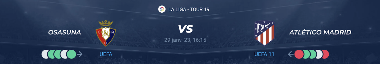 Lire la suite à propos de l’article Osasuna vs Atletico Madrid