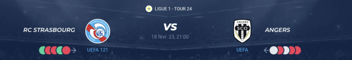 Lire la suite à propos de l’article Strasbourg vs Angers