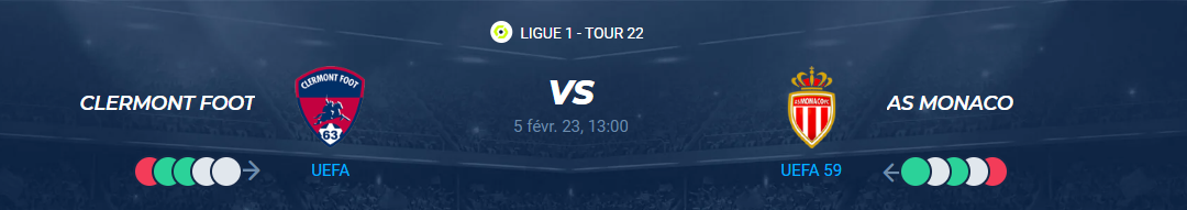 Lire la suite à propos de l’article Clermont vs Monaco