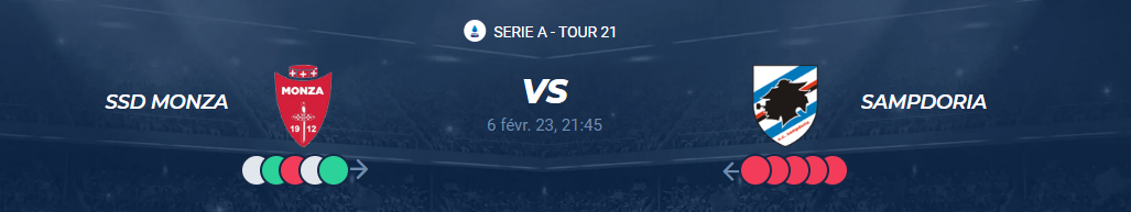 Lire la suite à propos de l’article Monza vs Samdoria