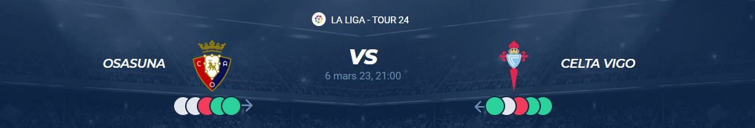 Lire la suite à propos de l’article Osasuna vs Celta Vigo